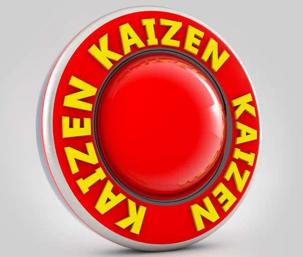 Button with kaizen sign — Stock Photo, Image