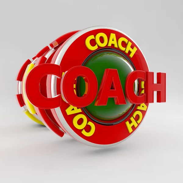 Red coach sign — Stock Photo, Image