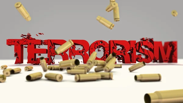 Terrorismo texto 3d — Fotografia de Stock