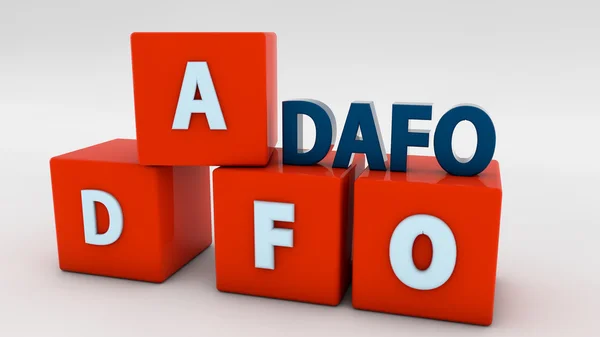 Concetti di marketing DAFO — Foto Stock