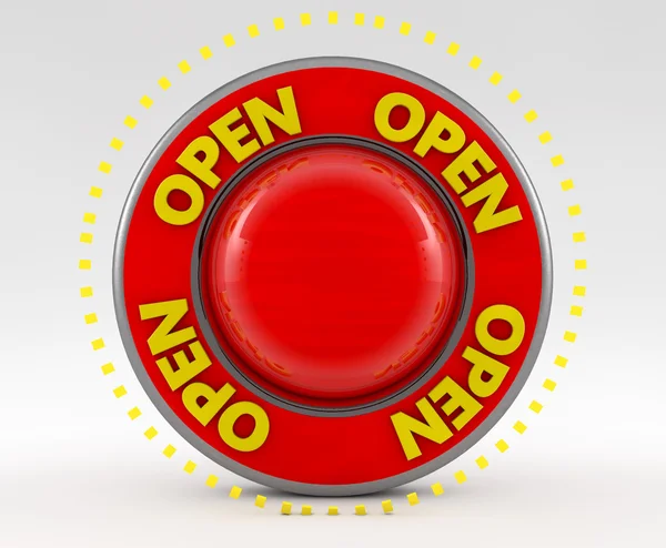 Button with open sign — Stock Photo, Image