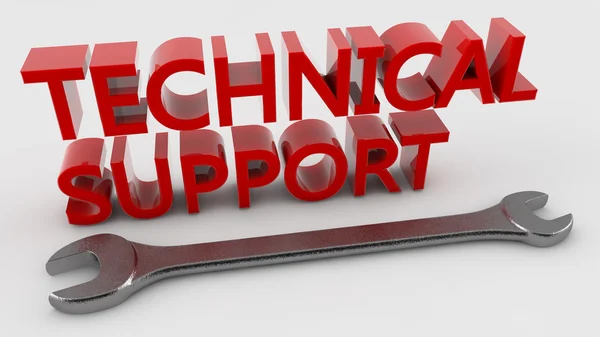 Testo del supporto tecnico 3d — Foto Stock