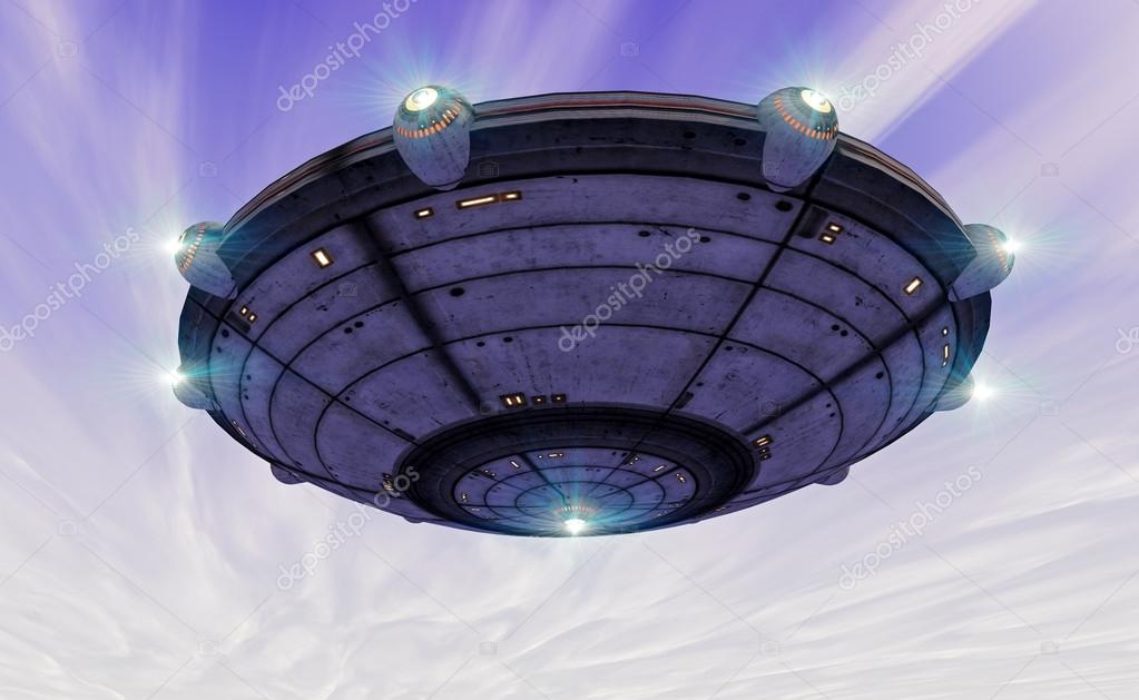 Penelope shuttle pit Futuristic UFO alien ship Stock Photo by ©mik38 98636780