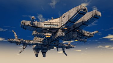 3D render ufo gemisi