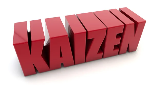 Close-up red kaizen wording — Stock Photo, Image