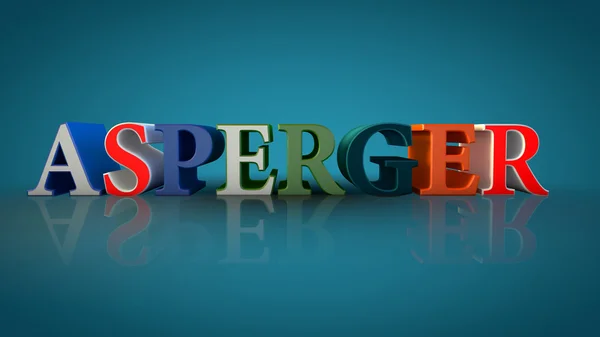 Segno di Asperger colorato — Foto Stock