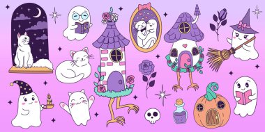 Cadı kulübesi estetiği. Sıcak büyülü orman evleri ve onların sakinleri - sevimli hayaletler ve kediler