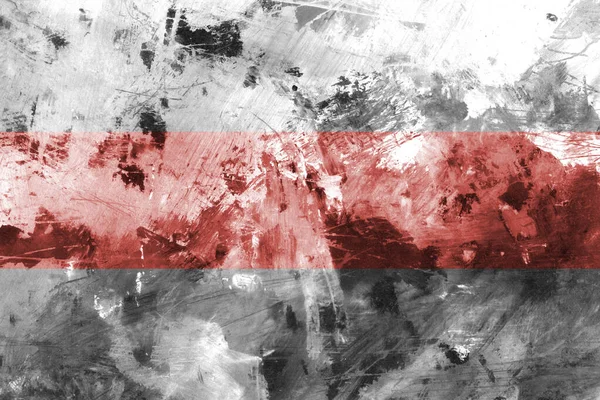 Republika Białoruś Biała Czerwona Biała Flaga Betonowym Tle Flaga Białoruś — Zdjęcie stockowe