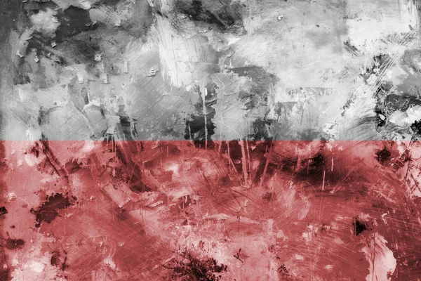 Polnische Grunge Flagge Vintage Retro Grunge Patriotische Flagge Hohe Auflösung — Stockfoto