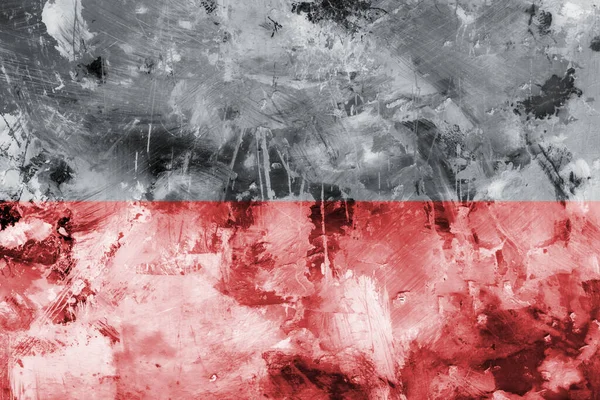 Polska Flaga Grunge Zabytkowy Styl Retro Grunge Patriotyczna Flaga Wysoka — Zdjęcie stockowe