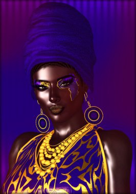 Afro-Amerikan Moda Güzellik.