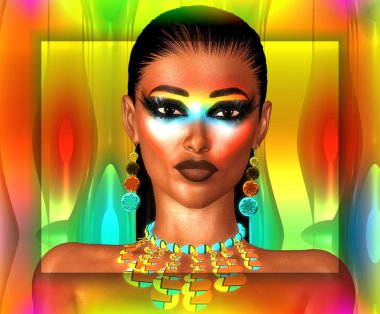 Soyut yüzü parlak, yakın çekim