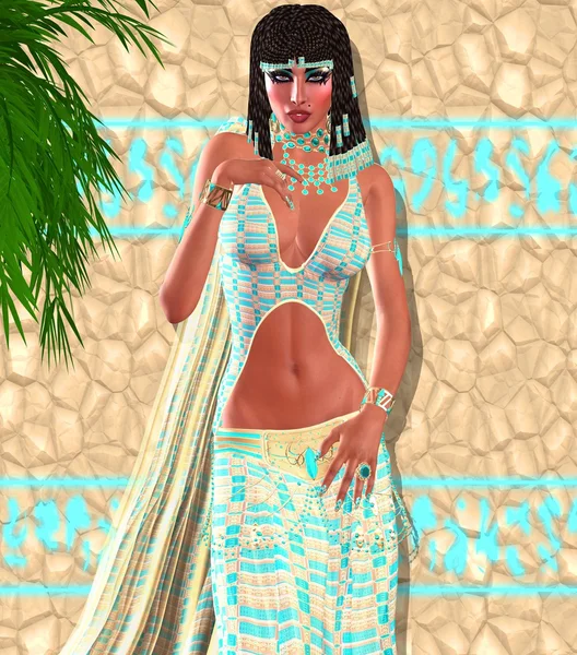 Cleópatra do Egipto! Nossa moderna versão de fantasia egípcia arte digital . — Fotografia de Stock