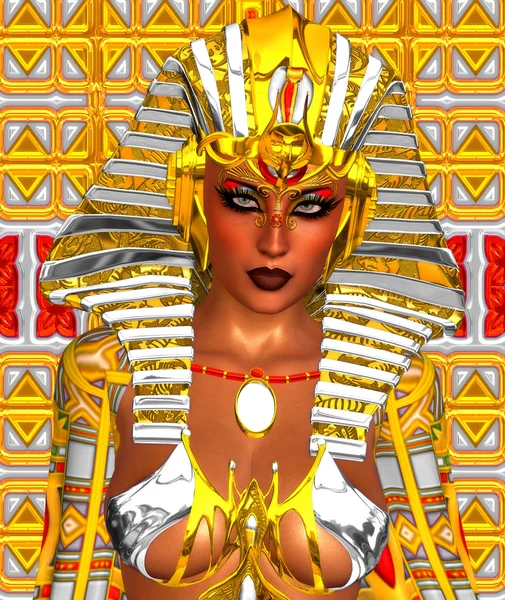 Cleopatra of Egypt like you've never seen her before. Modern digital art version of the Egyptian legend. — Stock Photo, Image