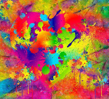 Splattered paint. Abstract background resembling wet splattered paint pattern.
