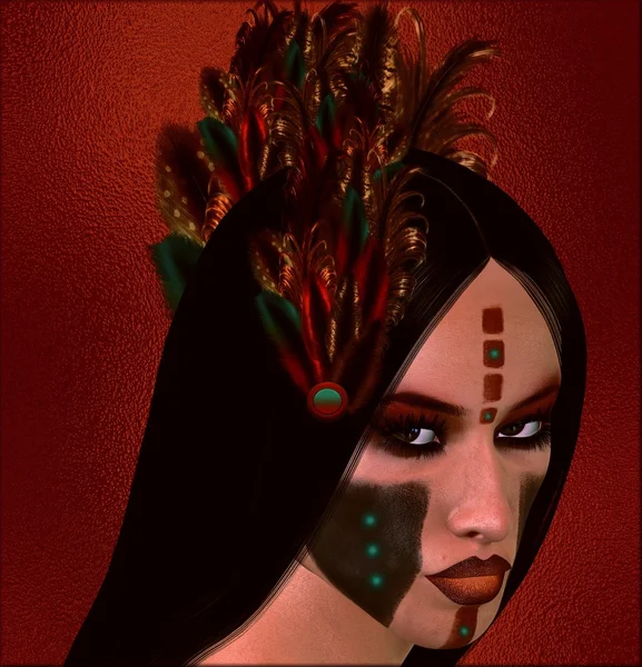 Kızılderili fantezi sanat, Dawn savaşçı. — Stok fotoğraf