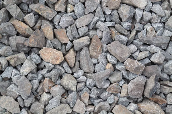 Natural Gray Stone Rubble Broken Stone Texture — Stock Photo, Image