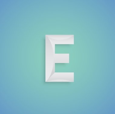 Beyaz kağıt E karakter 