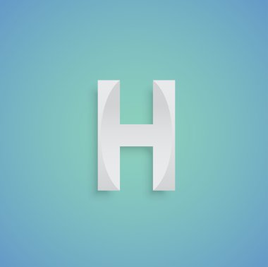 Beyaz kağıt H karakter 