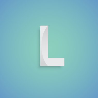 Beyaz kağıt L karakter 