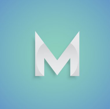 Beyaz kağıt M karakter 