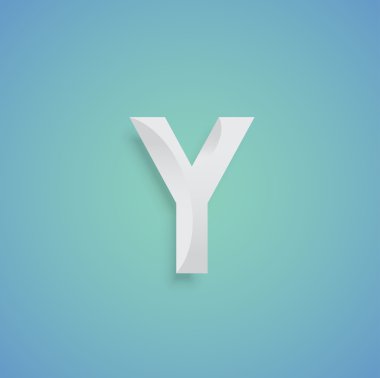 Beyaz kağıt Y karakteri 