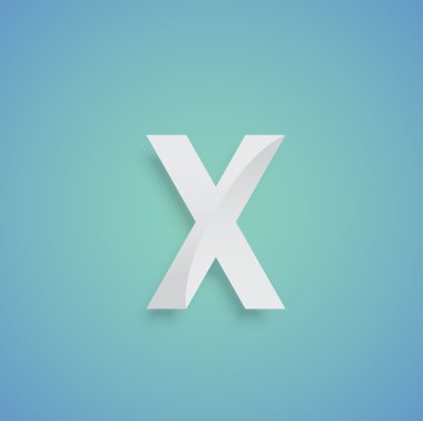 Beyaz kağıt X karakter