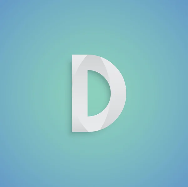 Символ D — стоковый вектор