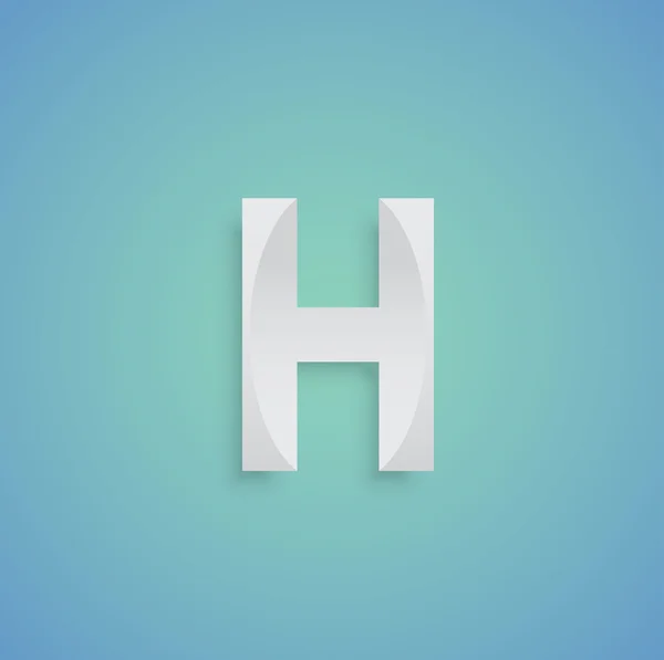 Символ білого паперу H — стоковий вектор