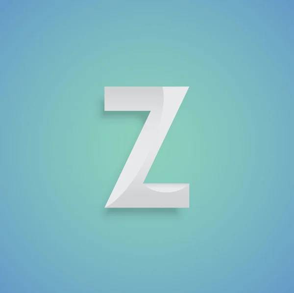 ホワイト ペーパー Z 文字 — ストックベクタ