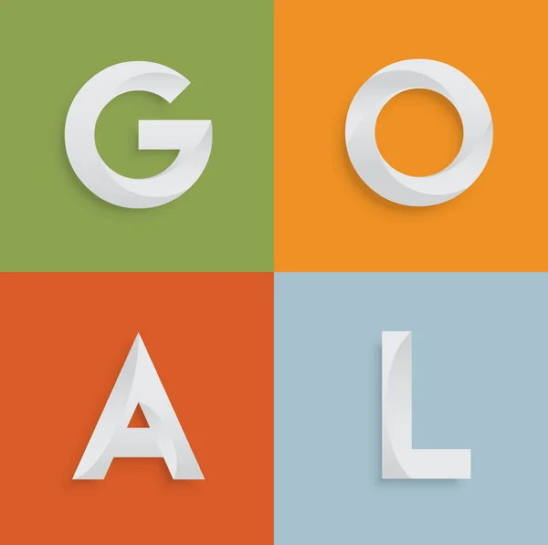 'GOAL' empat huruf-kata untuk situs web - Stok Vektor