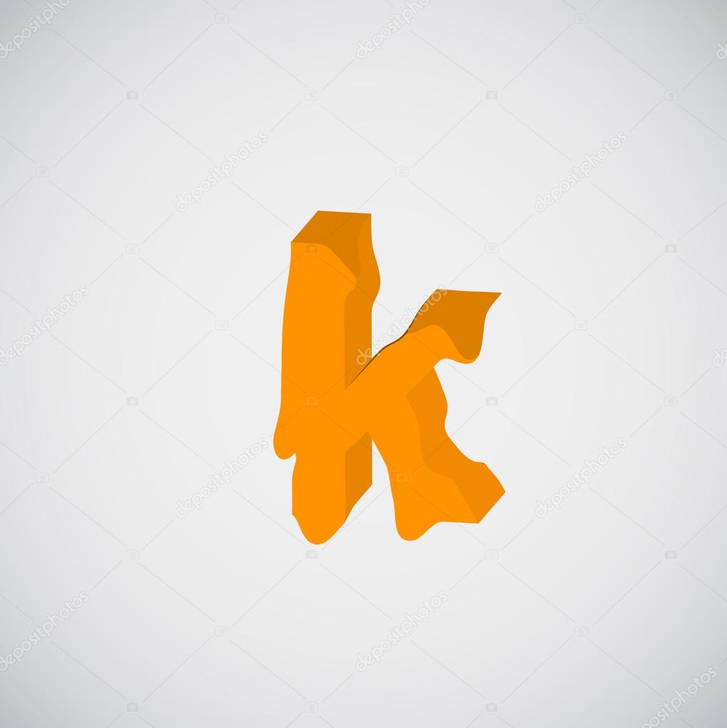 Melting orange k character Stock Vector Image by ©Seby87 106379280
