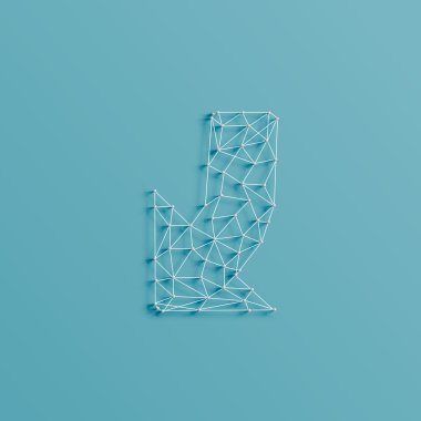 Çizgiler ve iğne ile yapılan bir ok