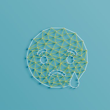 Dizeleri ve iğne ile yapılan sosyal gülen