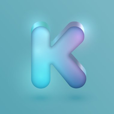 3D k gerçekçi neon karakter