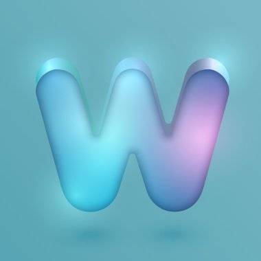 3D W gerçekçi neon karakter