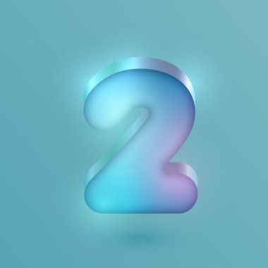 3D iki gerçekçi neon karakter