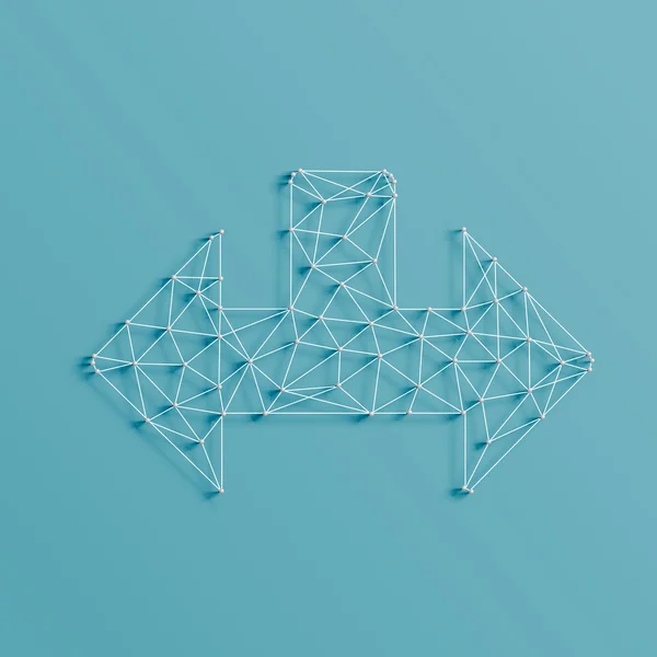 Une flèche faite par des lignes et des broches — Image vectorielle