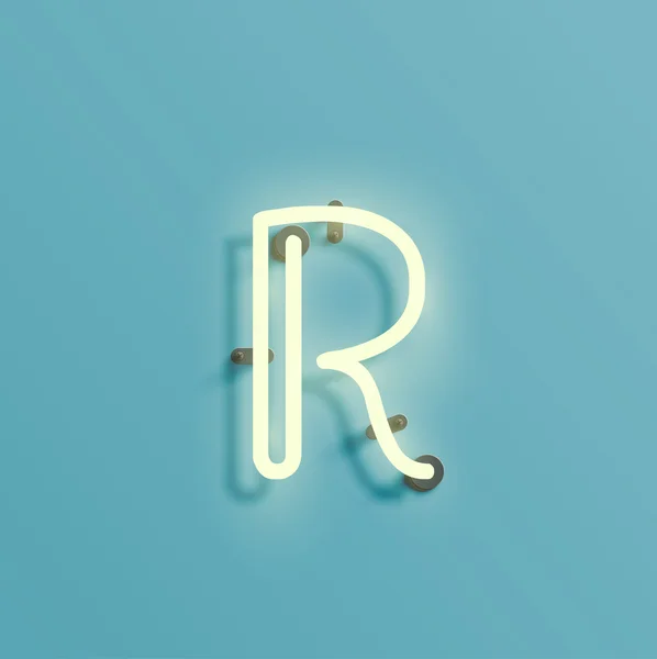 Realistischer Neon-Charakter — Stockvektor