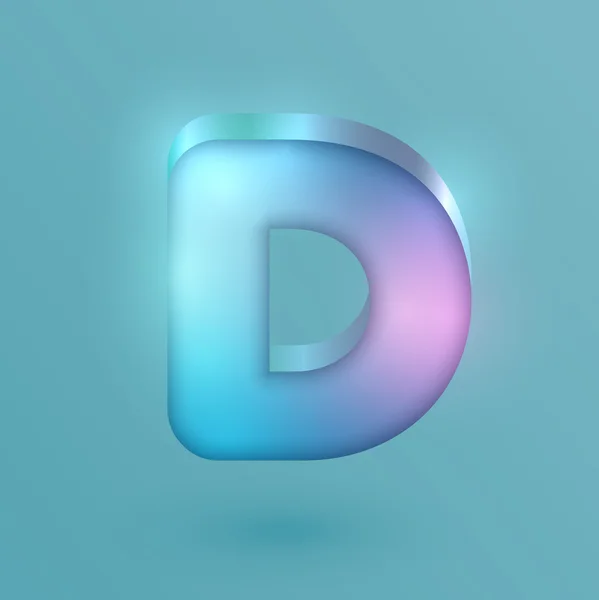 3D d realistische Neon Charakter — Stockvektor