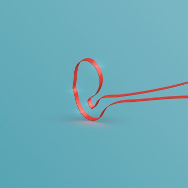 Gerçekçi ribbont yazı tipinden bir yazı