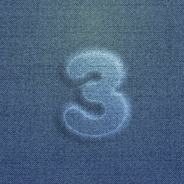 Yazı tipi, vektör illustraion tarz bir denim