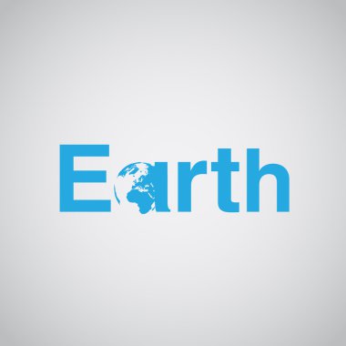 'Toprak' metin Küre, vektör çizim içerir