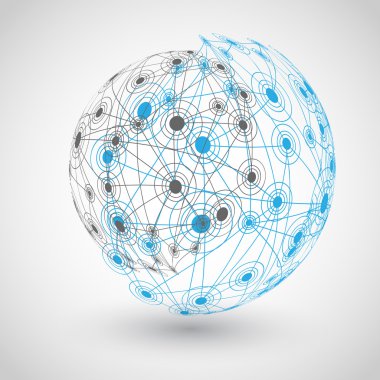 Yörüngeleri ile şematik Küre