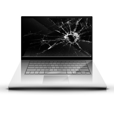Kırık laptop perde