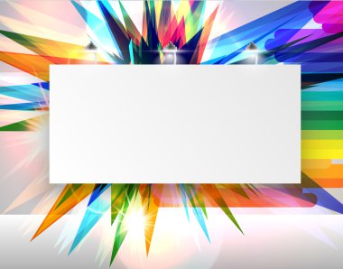 Renkli arka plan üzerinde billboard