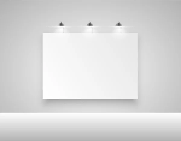 Blank white billboard — Stock Vector