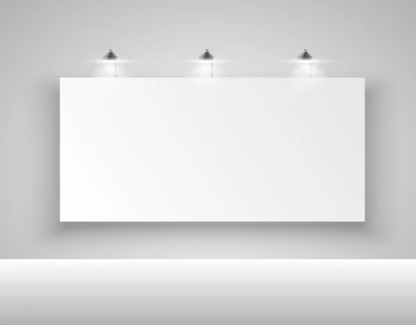 Weiße Plakatwand leer — Stockvektor