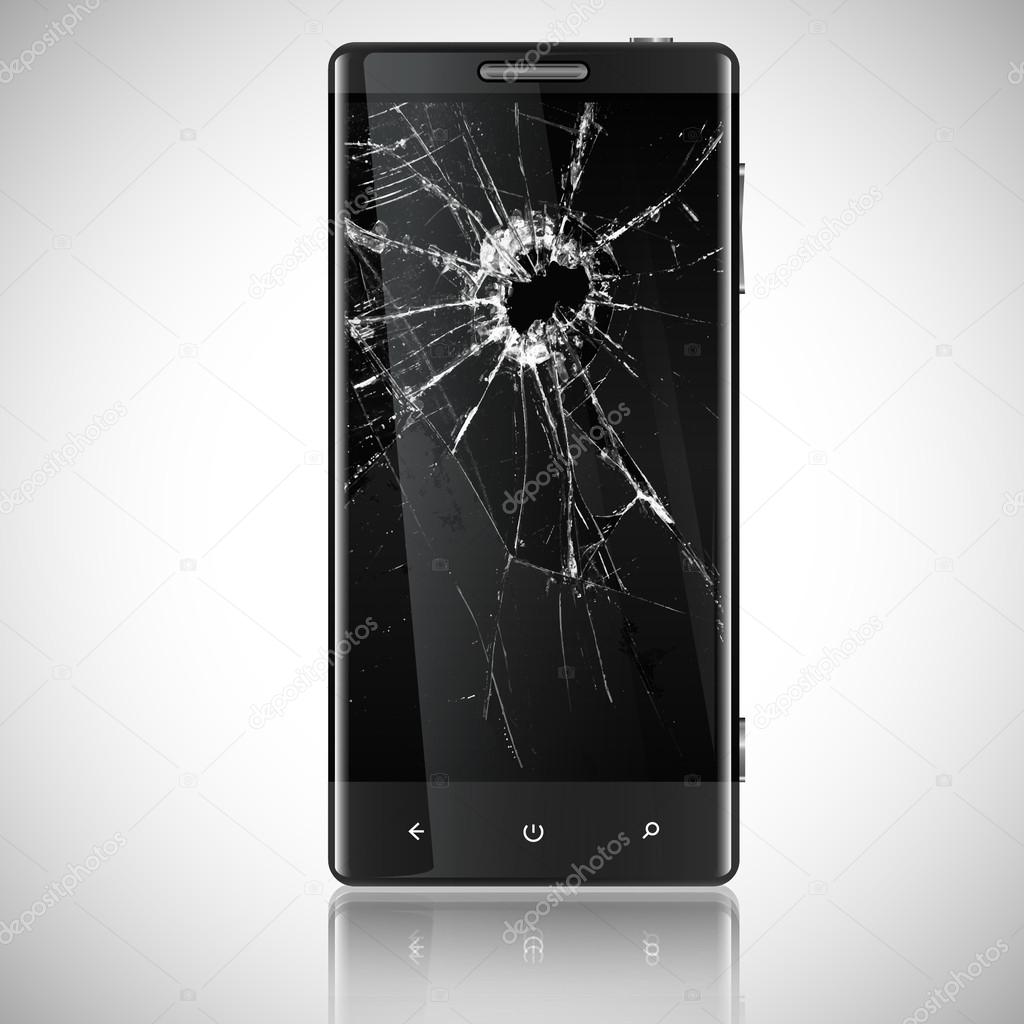 Broken mobile phone