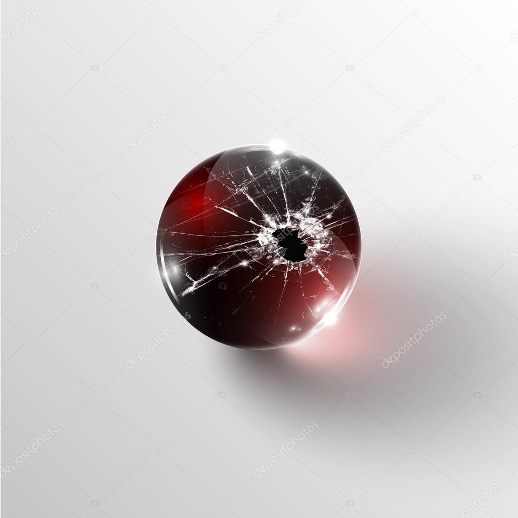 Broken glass sphere